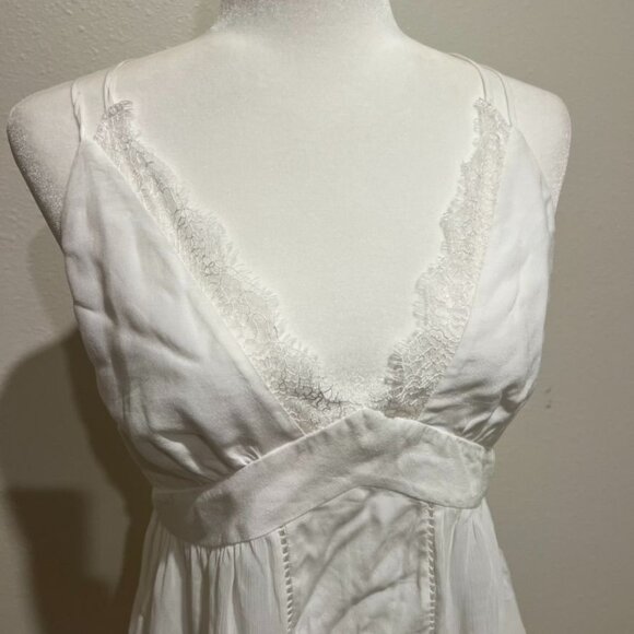 ALLSAINTS White Lace Trim Flowy Camisole Size 4 NWOT - Picture 5 of 6